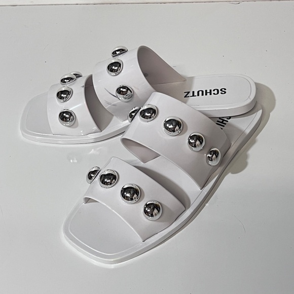 🛍️SCHUTZ  Jelly lizzie slide studded sandals size 8‎ - Picture 4 of 11